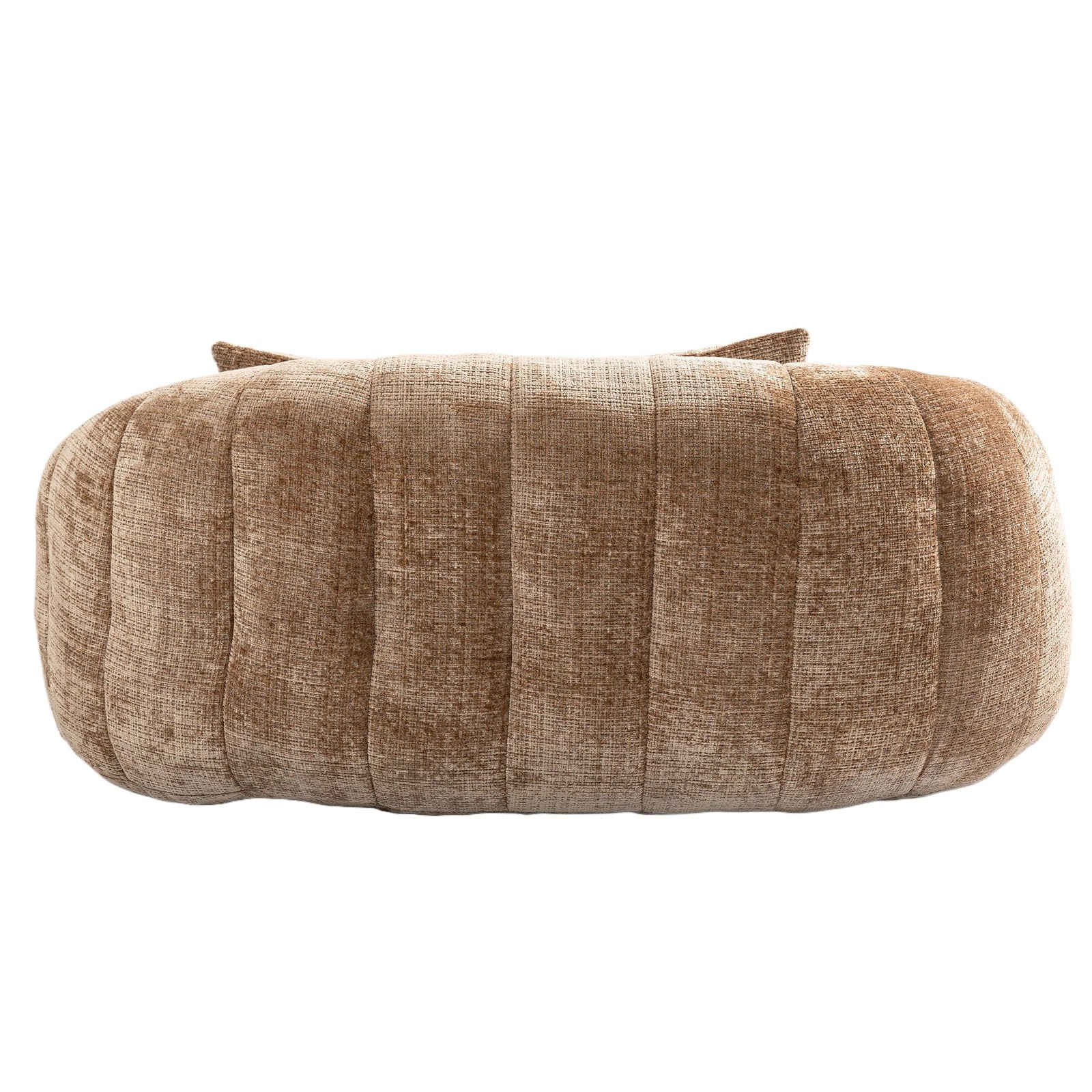 THE FURNITURE CO. Bean Bag Chair Comfortable High-Back Bean Bag Couch in Coffee Chenille