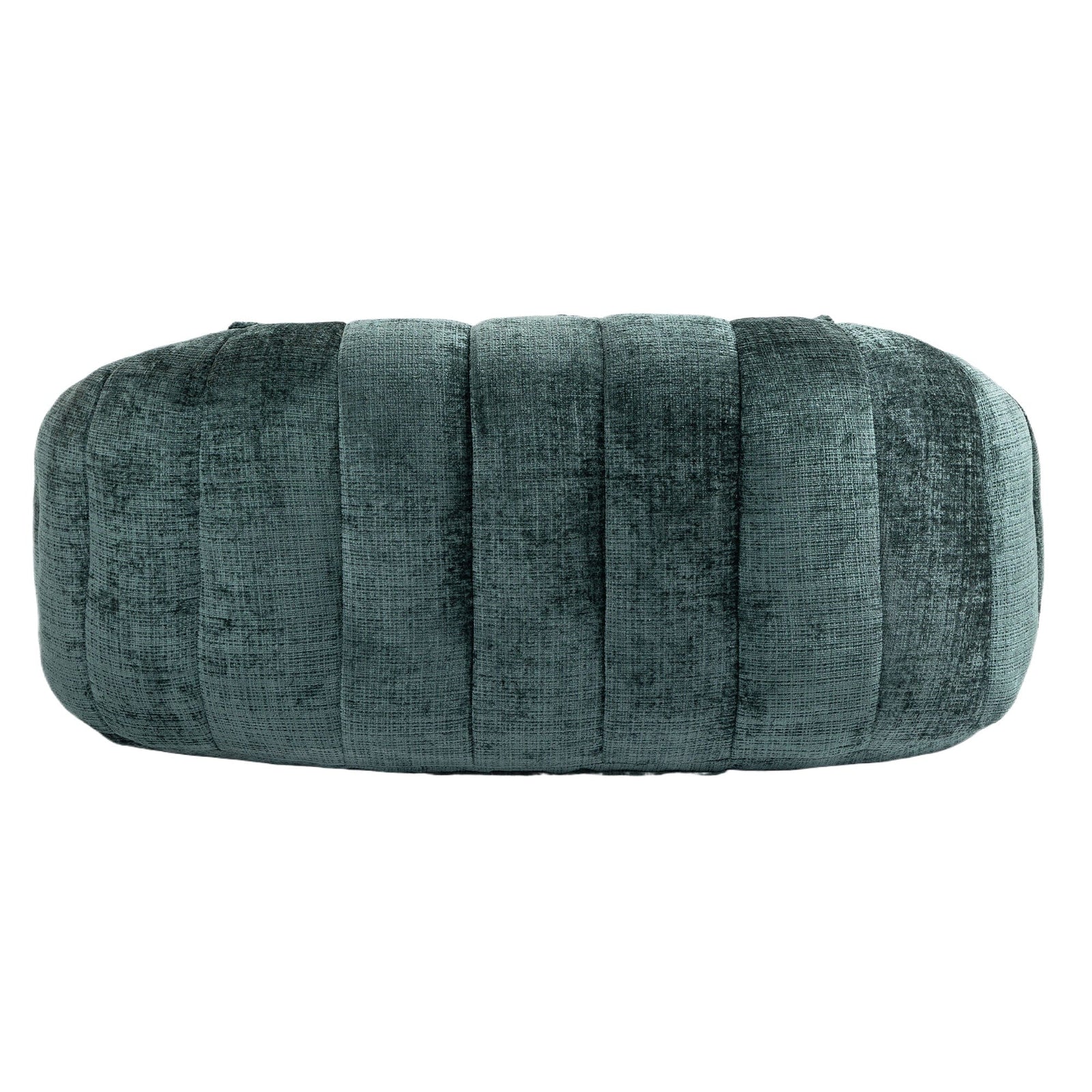 THE FURNITURE CO. Bean Bag Chair Comfortable High-Back Bean Bag Couch in Emerald Chenille