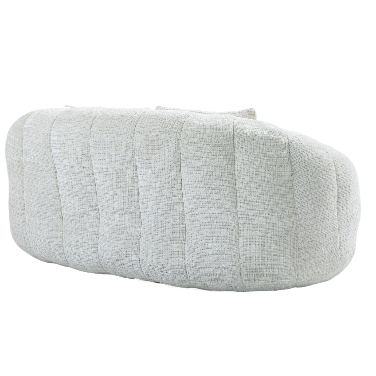 THE FURNITURE CO. Bean Bag Chair Default Comfortable High-Back Bean Bag Couch in Beige Chenille