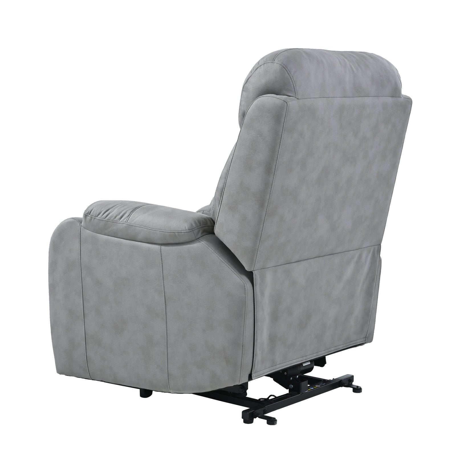 THE FURNITURE CO. Power Lift Recliner Electric Power Lift Recliner Chair for Seniors - Light Gray Fabric, Remote Control, Side Pocket, Ideal for Elderly Comfort
