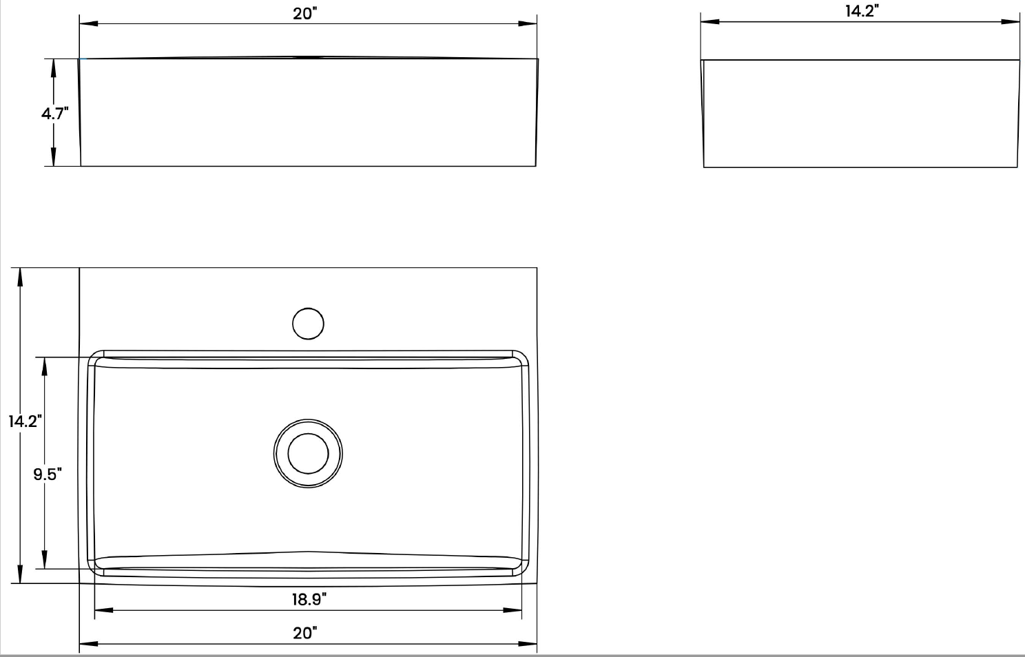 THE FURNITURE CO. Vanity Default 20 Inch Striped Cashmere Grey Bathroom Vanity Ceramic Sink Freestanding Cabinet In Grey