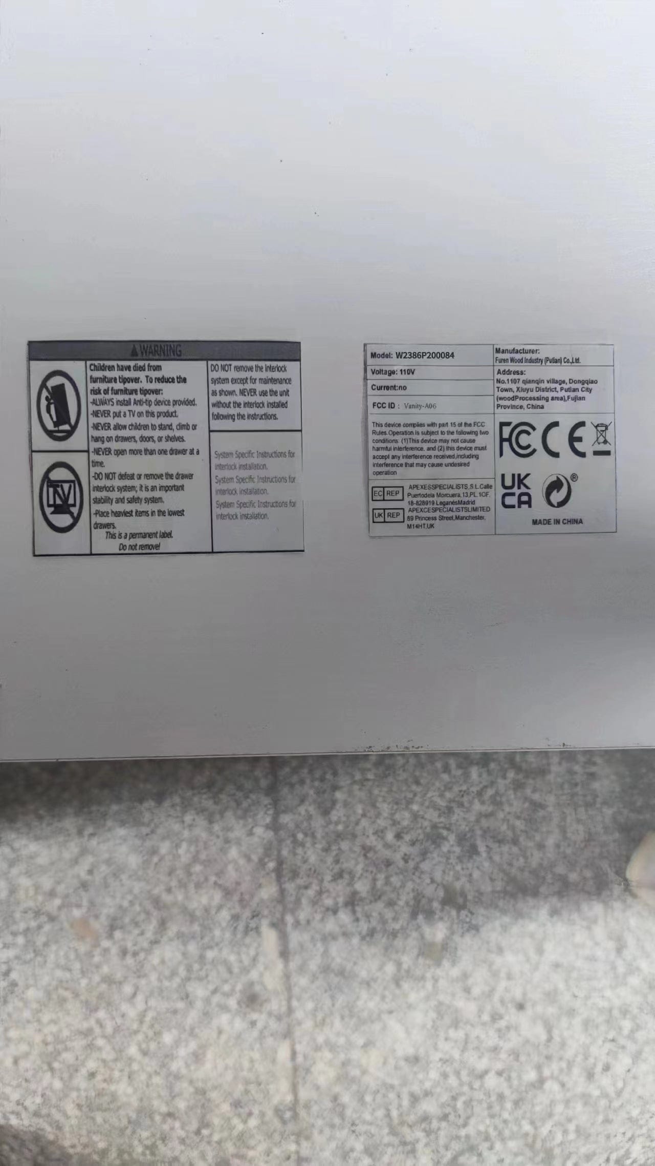 THE FURNITURE CO. Vanity Default 47.2 Vanity Desk with Large Mirror and 3 Lighting Modes Adjustable Brightness with 3 Drawers and 2 Cabinets In Rose Pink