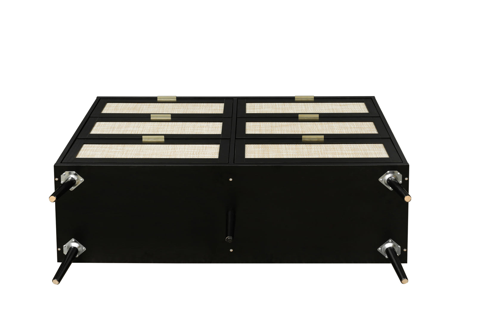 THE FURNITURE CO. Vanity Default Modern 6 Drawer Dresser Wood Cabinet for Storage In Black