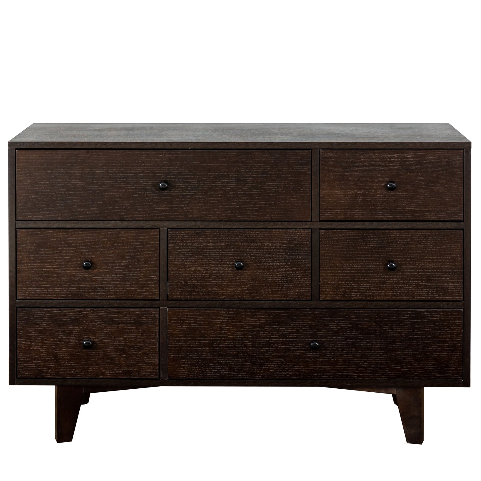 THE FURNITURE CO. Vanity Default Solid Wood Spray-Painted Dresser Buffet Tableware Cabinet With Retro Round Handle In Auburn