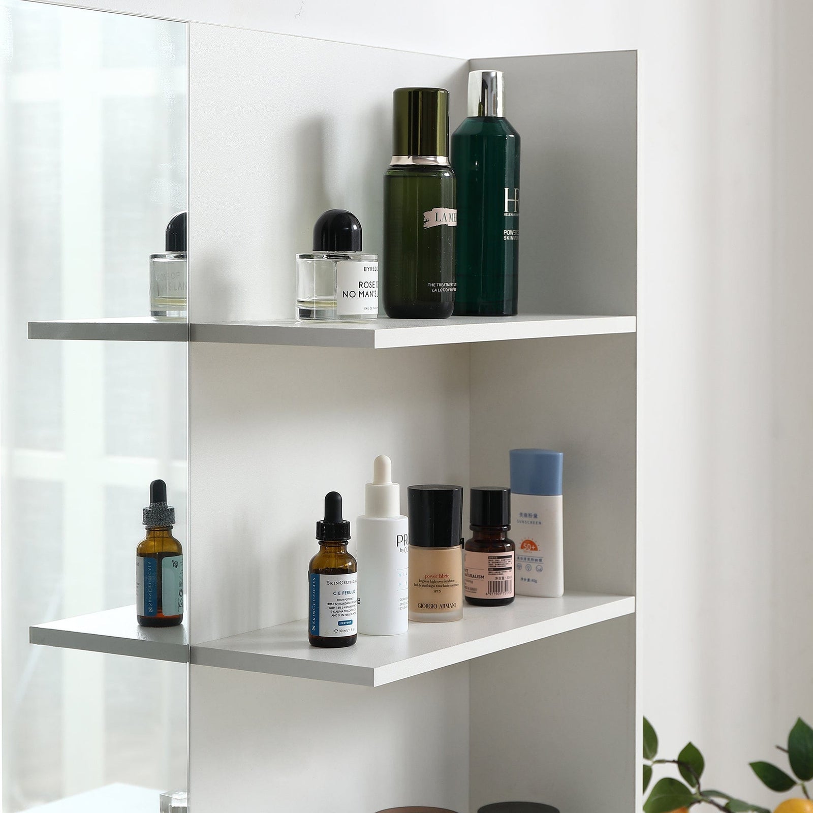 THE FURNITURE CO. Vanity Default Vanity Desk With Mirror And 2 Drawers In White Color