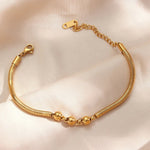 Load image into Gallery viewer, Thick Snake Chain Beaded Necklace and Bracelet