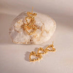 Load image into Gallery viewer, Triple Outlined Hearts Drop Earrings