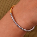 Load image into Gallery viewer, Twisted Half Two Tone Cuff Bracelet