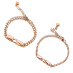 Load image into Gallery viewer, Twisted Name & Date Couples Bracelets