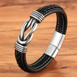 Load image into Gallery viewer, Unisex Eternal Love Knot Leather Bracelet