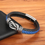 Load image into Gallery viewer, Unisex Eternal Love Knot Leather Bracelet