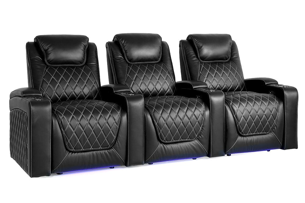 Valencia Home Theater Seating Home Theater Seating Oslo Leather Home Theater Seating with Power Headrest & Cup Holder