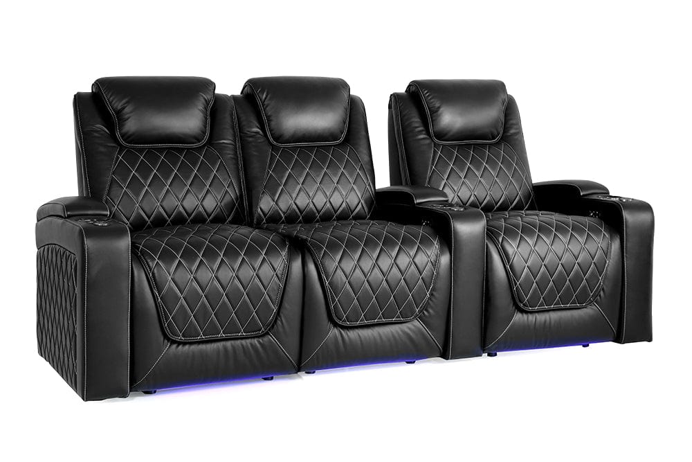 Valencia Home Theater Seating Home Theater Seating Oslo Leather Home Theater Seating with Power Headrest & Cup Holder
