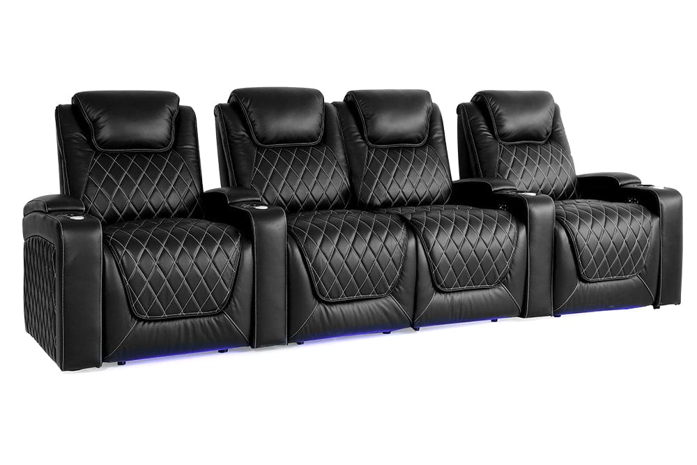 Valencia Home Theater Seating Home Theater Seating Oslo Leather Home Theater Seating with Power Headrest & Cup Holder