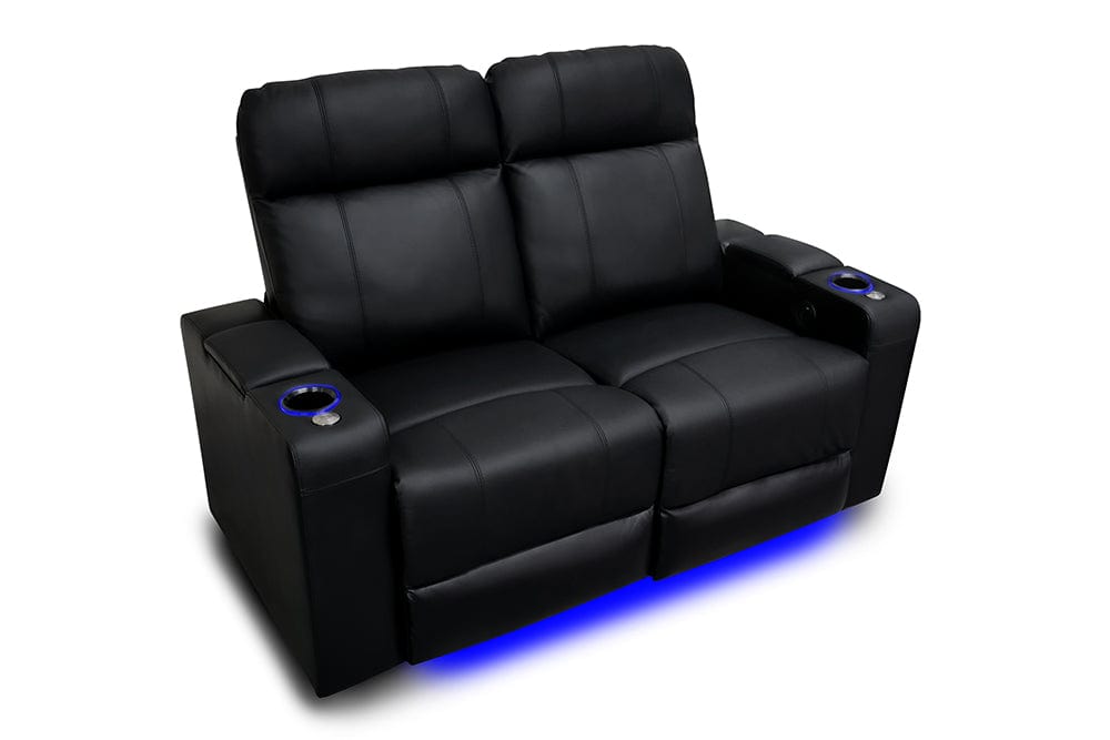 Valencia Home Theater Seating Home Theater Seating Piacenza Leather Home Theater Seating with Power Headrest & Cup Holder