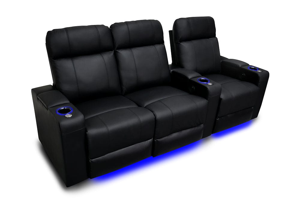 Valencia Home Theater Seating Home Theater Seating Piacenza Leather Home Theater Seating with Power Headrest & Cup Holder