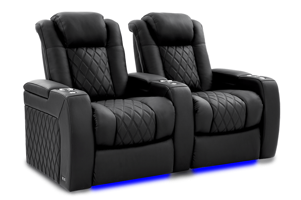 Valencia Home Theater Seating Home Theater Seating Tuscany Ultimate Leather Home Theater Seating with Power Headrest & Cup Holder
