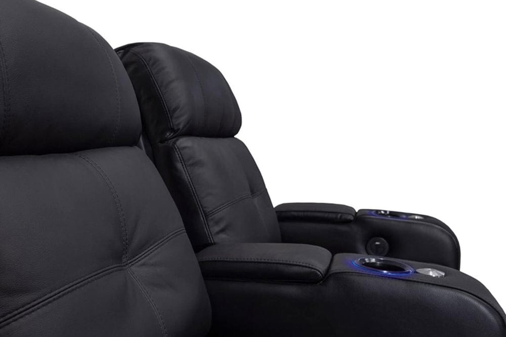 Valencia Home Theater Seating Home Theater Seating Verona Leather Home Theater Seating with Power Headrest & Cup Holder