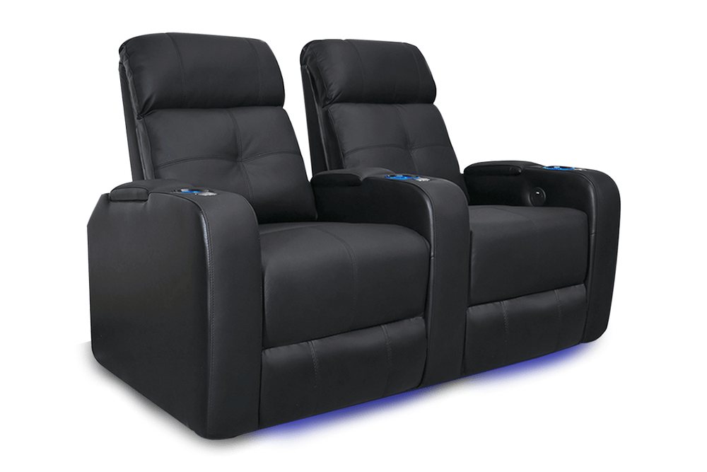 Valencia Home Theater Seating Home Theater Seating Verona Leather Home Theater Seating with Power Headrest & Cup Holder
