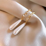 Load image into Gallery viewer, Water Drop Pearl Diamond Earrings
