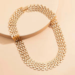 Load image into Gallery viewer, Wide Flow Flat Chain Choker Necklace