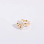 Load image into Gallery viewer, Zodiac Sign Large Pearl Statement Ring