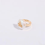 Load image into Gallery viewer, Zodiac Sign Large Pearl Statement Ring