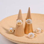 Load image into Gallery viewer, Zodiac Sign Large Pearl Statement Ring