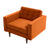 Elegant Burnt Orange Velvet Lounge Chair for Stylish Living Spaces