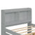 Gray Twin Bed with Trundle and Storage Headboard