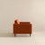 Elegant Burnt Orange Velvet Lounge Chair for Stylish Living Spaces