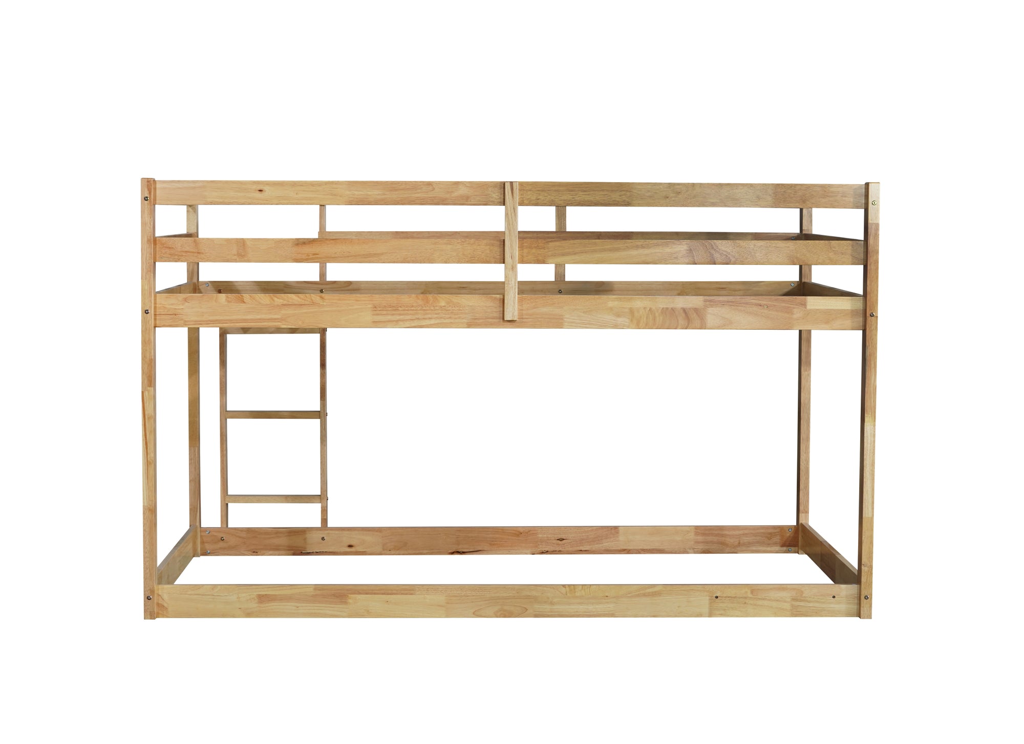 Solid Wood Twin Over Twin Loft Bed in Natural Finish