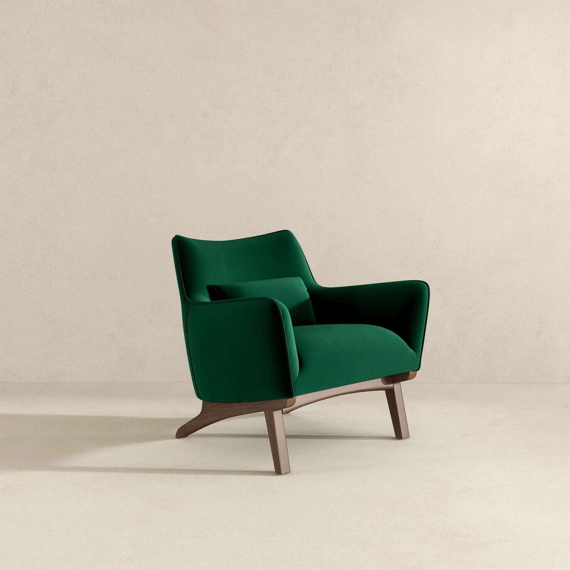 Luxury Dark Green Velvet Armchair for Stylish Living Spaces