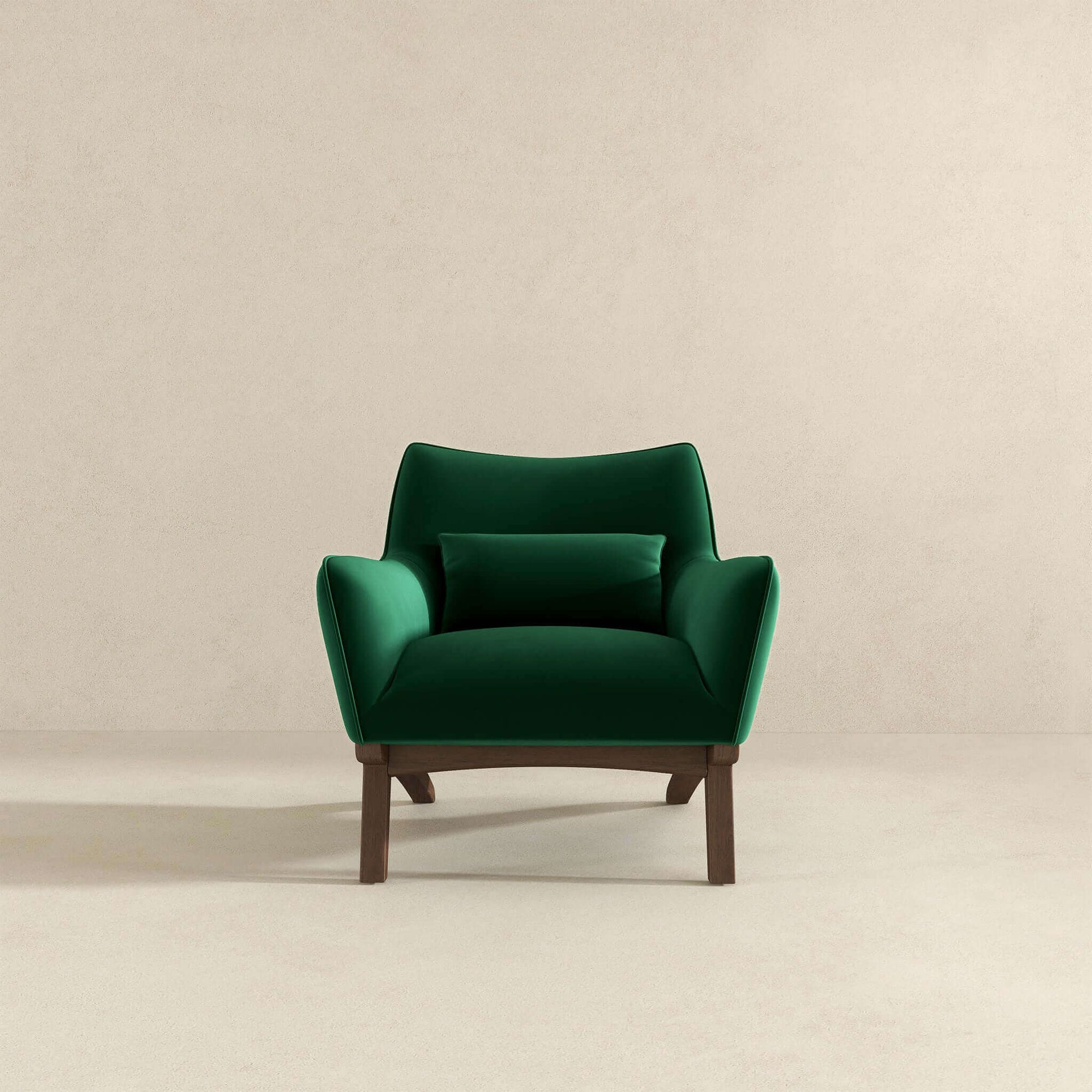 Luxury Dark Green Velvet Armchair for Stylish Living Spaces