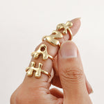 Load image into Gallery viewer, Cute Bubble Letter Initial Ring
