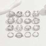 Load image into Gallery viewer, 16pc Adjustable Geometric Ring Set
