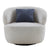 Beige Swivel Barrel Chair