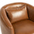 Light Brown Upholstered Accent Swivel Chair