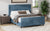 Modern Queen Size Corduroy Upholstered Platform Bed Frame With High Headboard