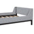 Gray Twin Bed with Headboard, Footboard, Safeguards, and Built-in Book Storage Rack