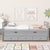 Gray Twin Size Bed with Headboard, Footboard, Trundle, and Three Storage Drawers