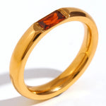Load image into Gallery viewer, 18k Baguette Cut Fine Birthstone Ring
