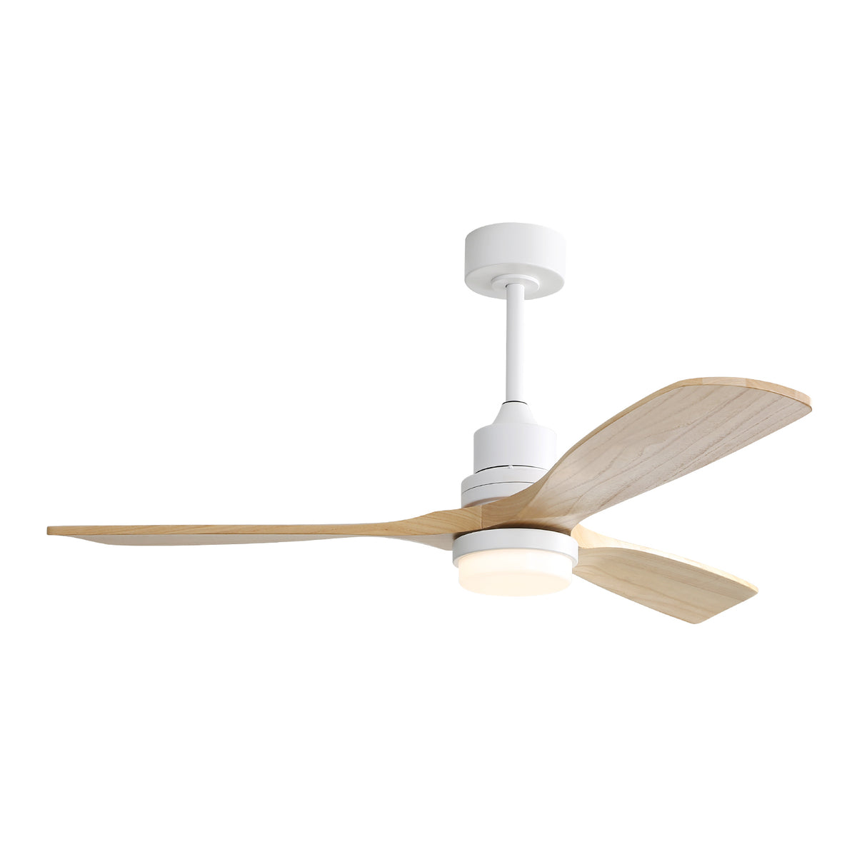 52&quot; Nordic Inspired White Ceiling Fan With Light