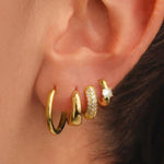 Load image into Gallery viewer, 14k 8pc Elegant Huggie Hoop Earrings Set
