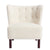 Armless Cream Sherpa Tufted Accent Chair