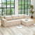 Kigali L-Shape Minimal Modular Sofa in Khaki Beige