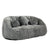 Gray Chenille Bean Shape 2-Seater Lazy Sofa