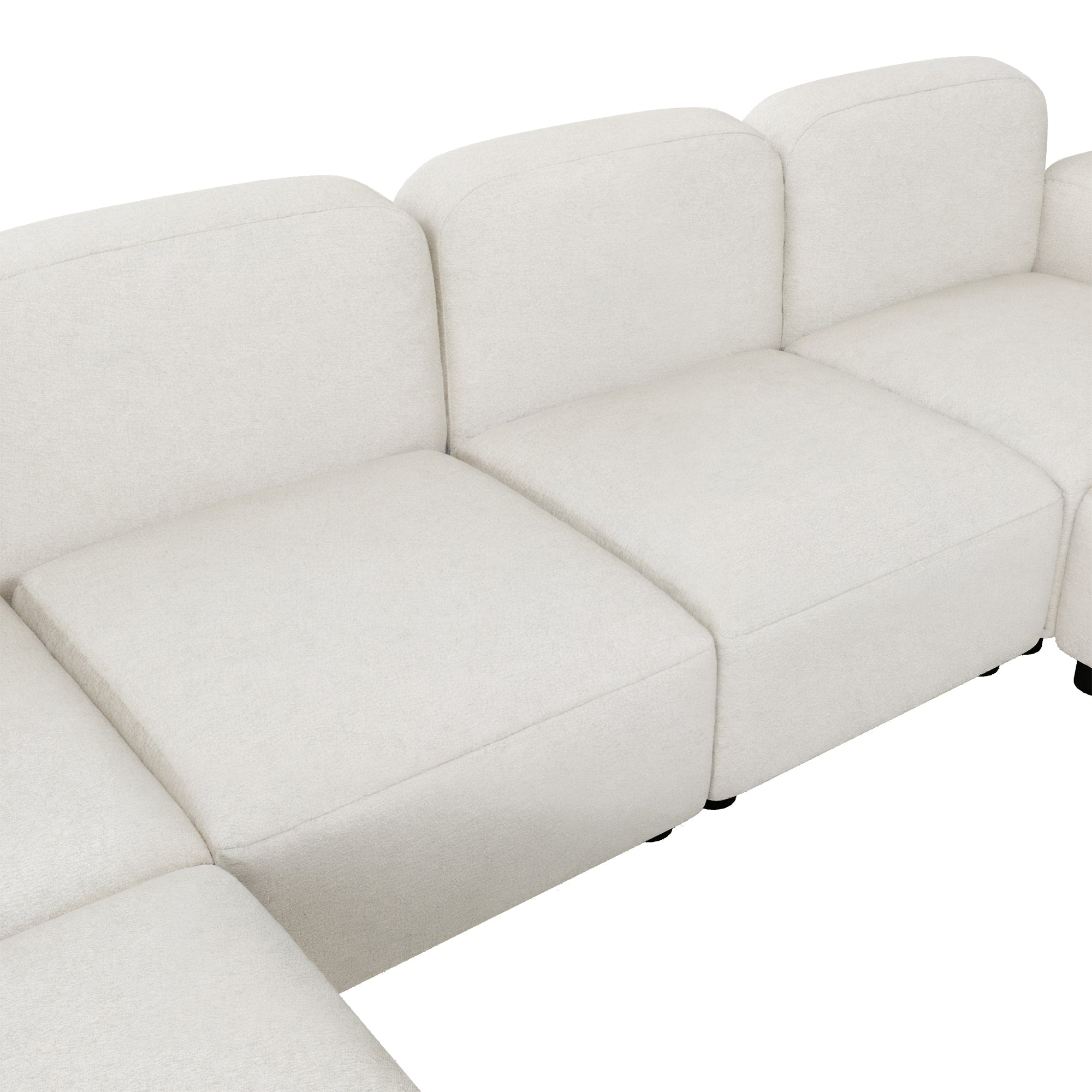 Valencie Cloud Inspired Modular Velvet Sofa in Beige