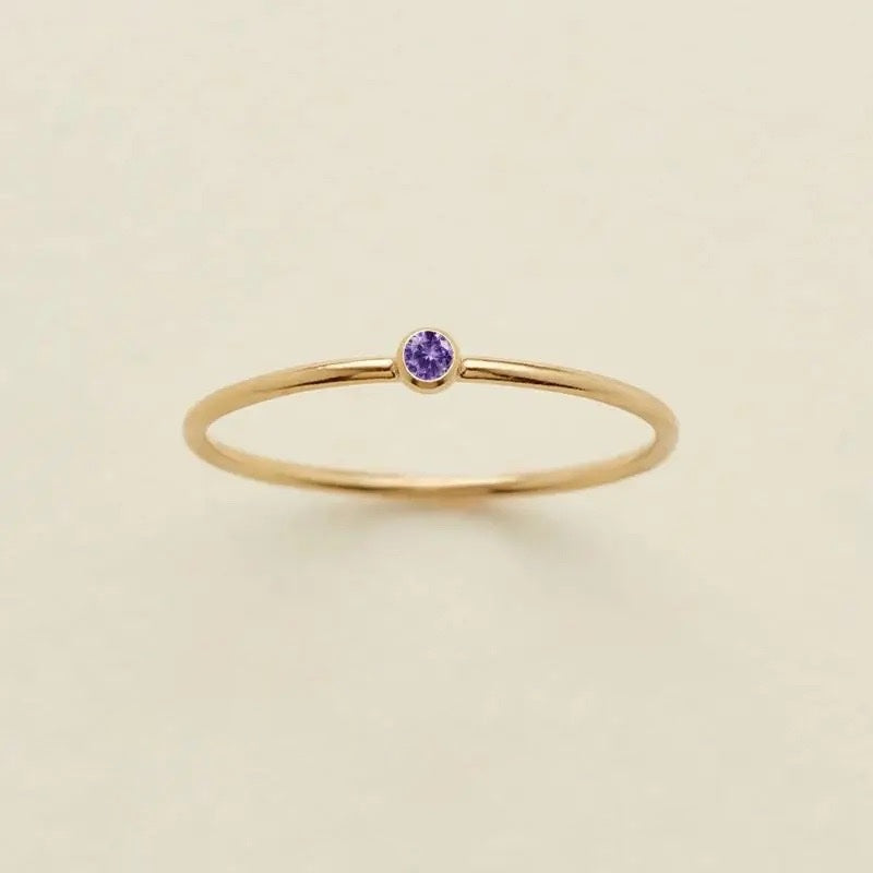 Dainty Treasure Birthstone Ring