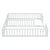 White Double Twin Floor Bed with Guardrails